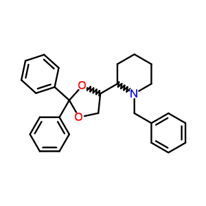 [S-(R*,R*)]-(9CI)-2-(2,2-二苯基-1,3-二氧雜烷-4-基)-1-(苯基甲基)哌啶鹽酸鹽結(jié)構式_4771-19-1結(jié)構式