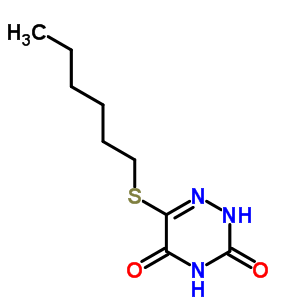 6-(Hexylthio)-as-triazine-3,5(2h,4h)-dioneStructure,4956-08-5Structure 6-(Hexylthio)-as-triazine-3,5(2h,4h)-dione Structure,4956-08-5Structure