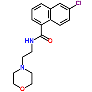 6-Chloro-n-(2-morpholinoethyl)-1-naphthalenecarboxamideStructure,50341-95-2Structure 6-Chloro-n-(2-morpholinoethyl)-1-naphthalenecarboxamide Structure,50341-95-2Structure
