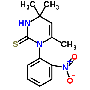 3,4-二氫-1-(o-硝基苯基)-4,4,6-三甲基-2(1h)-嘧啶硫酮結(jié)構(gòu)式_50403-73-1結(jié)構(gòu)式