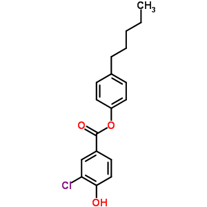 3-Chloro-4-hydroxybenzoic acid 4-pentylphenyl esterStructure,50687-70-2Structure 3-Chloro-4-hydroxybenzoic acid 4-pentylphenyl ester Structure,50687-70-2Structure
