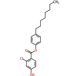2-Chloro-4-hydroxybenzoic acid 4-octylphenyl esterStructure,50687-74-6Structure 2-Chloro-4-hydroxybenzoic acid 4-octylphenyl ester Structure,50687-74-6Structure