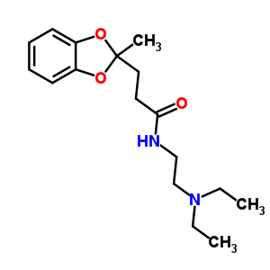 N-(2-diethylaminoethyl)-2-methyl-1,3-benzodioxole-2-propionamideStructure,50836-28-7Structure N-(2-diethylaminoethyl)-2-methyl-1,3-benzodioxole-2-propionamide Structure,50836-28-7Structure
