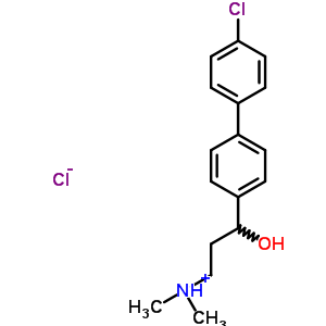 4-氯-alpha-(2-(二甲基氨基)乙基)-4-聯(lián)苯甲醇鹽酸鹽結(jié)構(gòu)式_50910-23-1結(jié)構(gòu)式