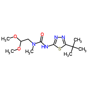 1-(2,2-二甲氧基乙基)-1-甲基-3-(5-叔丁基-1,3,4-噻二唑-2-基)脲結構式_51461-71-3結構式