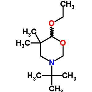 2H-1,3-oxazine, 3-(1,1-dimethylethyl)-6-ethoxytetrahydro-5, 5-dimethyl-Structure,51471-82-0Structure 2H-1,3-oxazine, 3-(1,1-dimethylethyl)-6-ethoxytetrahydro-5, 5-dimethyl- Structure,51471-82-0Structure