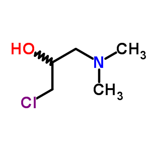 N-(3-氯-2-羥基丙基)二甲胺鹽酸鹽結(jié)構(gòu)式_51583-51-8結(jié)構(gòu)式