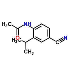 4-氰基-2-異丙基乙酰苯胺結(jié)構(gòu)式_51688-74-5結(jié)構(gòu)式