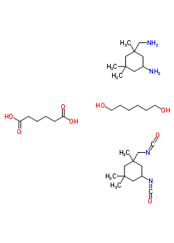 Adipic acid, 1,6-hexanediol, isophorone diisocyanate, isophoronediamine polymerStructure,52004-58-7Structure Adipic acid, 1,6-hexanediol, isophorone diisocyanate, isophoronediamine polymer Structure,52004-58-7Structure