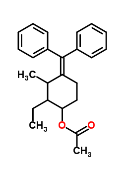 4-(二苯基亞甲基)-2-乙基-3-甲基環(huán)己醇 乙酸酯結(jié)構(gòu)式_52236-34-7結(jié)構(gòu)式