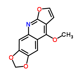 9-甲氧基-1,3-二氧代[4,5-g]呋喃并[2,3-b]喹啉結(jié)構(gòu)式_524-89-0結(jié)構(gòu)式