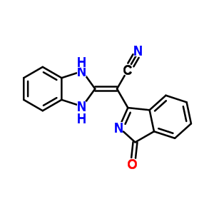 2-(1,3-Dihydrobenzoimidazol-2-ylidene)-2-(3-oxoisoindol-1-yl)acetonitrileStructure,52821-73-5Structure 2-(1,3-Dihydrobenzoimidazol-2-ylidene)-2-(3-oxoisoindol-1-yl)acetonitrile Structure,52821-73-5Structure