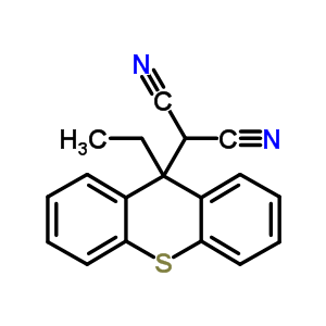 Propanedinitrile,2-(9-ethyl-9h-thioxanthen-9-yl)-Structure,52962-57-9Structure Propanedinitrile,2-(9-ethyl-9h-thioxanthen-9-yl)- Structure,52962-57-9Structure