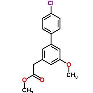 4’-Chloro-5-methoxy-3-biphenylacetic acid,methyl esterStructure,53183-84-9Structure 4’-Chloro-5-methoxy-3-biphenylacetic acid,methyl ester Structure,53183-84-9Structure