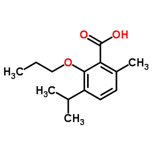 3-Propoxy-p-cymene-2-carboxylic acidStructure,53206-94-3Structure 3-Propoxy-p-cymene-2-carboxylic acid Structure,53206-94-3Structure