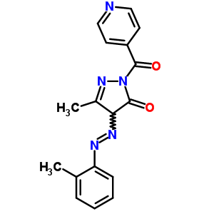 5-Methyl-4-(2-methylphenyl)diazenyl-2-(pyridine-4-carbonyl)-4h-pyrazol-3-oneStructure,53306-97-1Structure 5-Methyl-4-(2-methylphenyl)diazenyl-2-(pyridine-4-carbonyl)-4h-pyrazol-3-one Structure,53306-97-1Structure