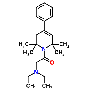 1,2,3,6-四氫-1-(N,N-二乙基甘氨酰基)-4-苯基-2,2,6,6-四甲基吡啶結(jié)構(gòu)式_53725-52-3結(jié)構(gòu)式