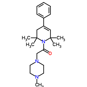 1,2,3,6-四氫-1-[(4-甲基-1-哌嗪)乙?；鵠-4-苯基-2,2,6,6-四甲基吡啶結構式_53725-55-6結構式