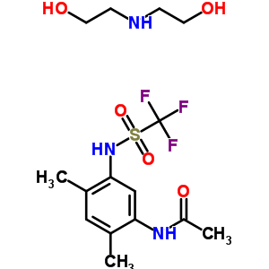 N-[2,4-二甲基-5-(三氟甲基磺?；被?苯基]乙酰胺: 2-(2-羥基乙基氨基)乙醇結(jié)構(gòu)式_53780-36-2結(jié)構(gòu)式
