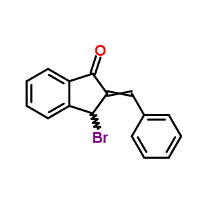 3-溴-2,3-二氫-2-(苯基亞甲基)-1H-茚-1-酮結(jié)構(gòu)式_5387-50-8結(jié)構(gòu)式