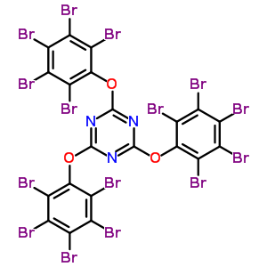 2,4,6-Tris(pentabromophenoxy)-1,3,5-triazineStructure,54203-05-3Structure 2,4,6-Tris(pentabromophenoxy)-1,3,5-triazine Structure,54203-05-3Structure