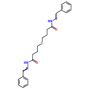 N-(亞芐基氨基)-4-[3-[(亞芐基氨基)氨基甲酰]丙基磺?；鵠丁酰胺結(jié)構(gòu)式_5432-20-2結(jié)構(gòu)式