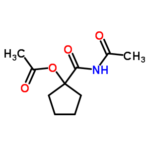 Cyclopentanecarboxamide,n-acetyl-1-(acetyloxy)-Structure,5434-93-5Structure Cyclopentanecarboxamide,n-acetyl-1-(acetyloxy)- Structure,5434-93-5Structure