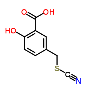 Benzoic acid, 2-hydroxy-5-(thiocyanatomethyl)-Structure,5435-62-1Structure Benzoic acid, 2-hydroxy-5-(thiocyanatomethyl)- Structure,5435-62-1Structure