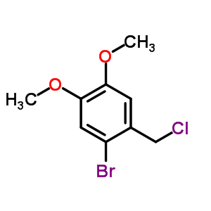 1-Bromo-2-(chloromethyl)-4,5-dimethoxy-benzeneStructure,54370-01-3Structure 1-Bromo-2-(chloromethyl)-4,5-dimethoxy-benzene Structure,54370-01-3Structure