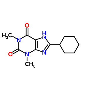 8-Cyclohexyl-1,3-dimethyl-7h-purine-2,6-dioneStructure,5438-77-7Structure 8-Cyclohexyl-1,3-dimethyl-7h-purine-2,6-dione Structure,5438-77-7Structure
