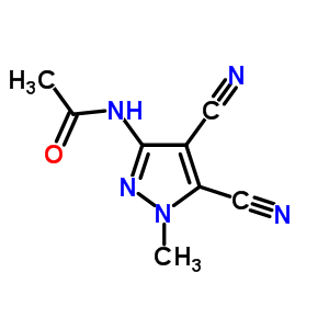 Acetamide,n-(4,5-dicyano-1-methyl-1h-pyrazol-3-yl)-Structure,54385-52-3Structure Acetamide,n-(4,5-dicyano-1-methyl-1h-pyrazol-3-yl)- Structure,54385-52-3Structure