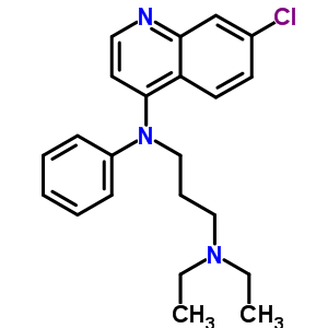N-(7-氯喹啉-4-基)-N,N-二乙基-N-苯基-丙烷-1,3-二胺結(jié)構(gòu)式_5439-75-8結(jié)構(gòu)式
