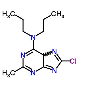 8-Chloro-2-methyl-n,n-dipropyl-5h-purin-6-amineStructure,5444-62-2Structure 8-Chloro-2-methyl-n,n-dipropyl-5h-purin-6-amine Structure,5444-62-2Structure