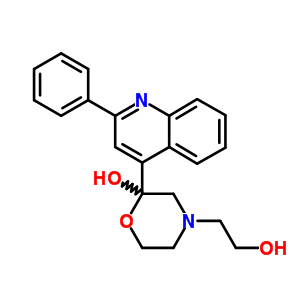 4-Morpholineethanol,2-hydroxy-2-(2-phenyl-4-quinolinyl)-Structure,5445-70-5Structure 4-Morpholineethanol,2-hydroxy-2-(2-phenyl-4-quinolinyl)- Structure,5445-70-5Structure