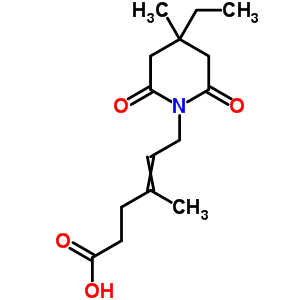 6-(4-Ethyl-4-methyl-2,6-dioxo-1-piperidyl)-4-methyl-hex-4-enoic acidStructure,54719-42-5Structure 6-(4-Ethyl-4-methyl-2,6-dioxo-1-piperidyl)-4-methyl-hex-4-enoic acid Structure,54719-42-5Structure