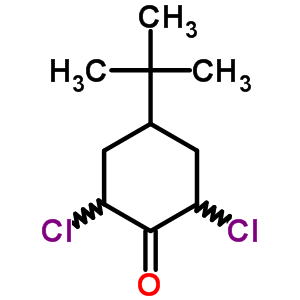 Cyclohexanone, 2,6-dichloro-4-(1,1-dimethylethyl)-Structure,54973-68-1Structure Cyclohexanone, 2,6-dichloro-4-(1,1-dimethylethyl)- Structure,54973-68-1Structure
