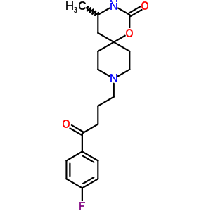9-[3-(P-氟苯甲?；?丙基]-5-甲基-1-噁-3,9-二氮雜螺[5.5]十一烷-2-酮結(jié)構(gòu)式_54981-16-7結(jié)構(gòu)式
