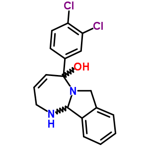 2,3,4,5-四氫-7-(3,4-二氯苯基)-7h-[1,3]二氮雜革o[2,1-a]異吲哚-7-醇結(jié)構(gòu)式_54999-14-3結(jié)構(gòu)式
