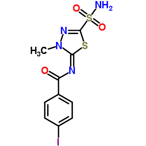 4-碘-n-(4,5-二氫-4-甲基-2-磺?；?1,3,4-噻二唑-5-基)苯甲酰胺結(jié)構(gòu)式_55371-84-1結(jié)構(gòu)式