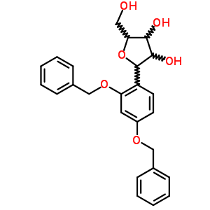 (S)-(9CI)-1,4-脫水-1-C-[2,4-雙(苯基甲氧基)苯基]-D-核糖醇結構式_55583-07-8結構式