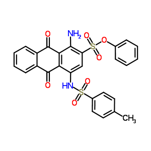 1-Amino-4-(4-methylphenylsulfonamido)-2-anthraquinonesulfonic acid, phenyl esterStructure,56222-83-4Structure 1-Amino-4-(4-methylphenylsulfonamido)-2-anthraquinonesulfonic acid, phenyl ester Structure,56222-83-4Structure
