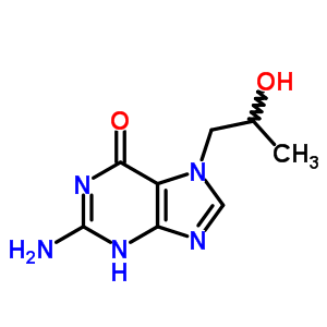 6H-purin-6-one,2-amino-1,7-dihydro-7-(2-hydroxypropyl)-Structure,56247-84-8Structure 6H-purin-6-one,2-amino-1,7-dihydro-7-(2-hydroxypropyl)- Structure,56247-84-8Structure