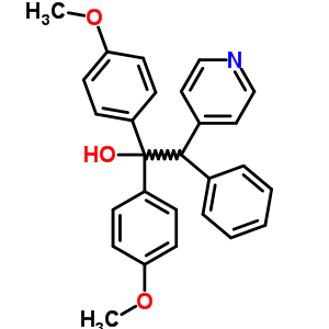 1,1-Di(4-methoxyphenyl)-2-phenyl-2-(4-pyridyl)ethanolStructure,56501-74-7Structure 1,1-Di(4-methoxyphenyl)-2-phenyl-2-(4-pyridyl)ethanol Structure,56501-74-7Structure