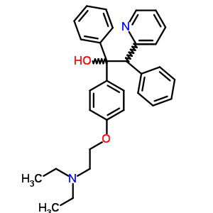 1-(4-Diethylaminoethoxyphenyl)-1,2-di(phenyl)-2-(2-pyridyl)ethanolStructure,56501-77-0Structure 1-(4-Diethylaminoethoxyphenyl)-1,2-di(phenyl)-2-(2-pyridyl)ethanol Structure,56501-77-0Structure