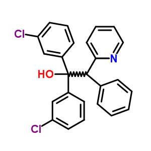 1,1-Di(3-chlorophenyl)-2-phenyl-2-(2-pyridyl)ethanolStructure,56501-81-6Structure 1,1-Di(3-chlorophenyl)-2-phenyl-2-(2-pyridyl)ethanol Structure,56501-81-6Structure