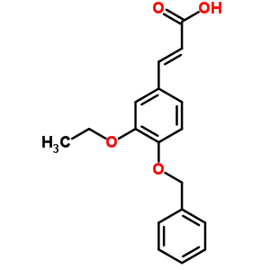 3-(4-Benzyloxy-3-ethoxy-phenyl)-acrylic acidStructure,565174-23-4Structure 3-(4-Benzyloxy-3-ethoxy-phenyl)-acrylic acid Structure,565174-23-4Structure