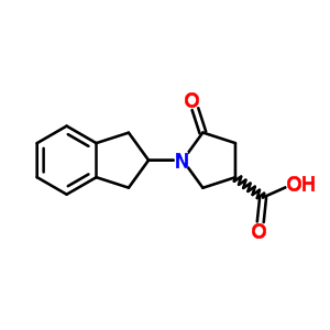 1-(2,3-Dihydro-1h-inden-2-yl)-5-oxo-3-pyrrolidinecarboxylic acidStructure,566154-69-6Structure 1-(2,3-Dihydro-1h-inden-2-yl)-5-oxo-3-pyrrolidinecarboxylic acid Structure,566154-69-6Structure