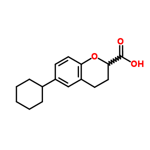 6-Cyclohexylchroman-2-carboxylic acidStructure,56926-38-6Structure 6-Cyclohexylchroman-2-carboxylic acid Structure,56926-38-6Structure