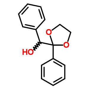 Phenyl-(2-phenyl-1,3-dioxolan-2-yl)methanolStructure,5694-69-9Structure Phenyl-(2-phenyl-1,3-dioxolan-2-yl)methanol Structure,5694-69-9Structure