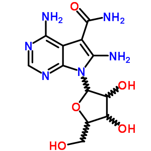 4,6-二氨基-7-.beta.-D-呋核亞硝脲-7H-吡咯并[2,3-d]嘧啶-5-羧酰胺結構式_57071-59-7結構式